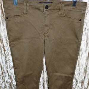 Mid-Rise Super Skinny Taupe Colored Stretchy Jeans